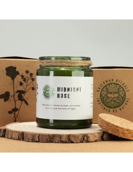 Greenman – Bougie soja Woodwick «Rose de minuit»