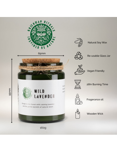 Greenman – Bougie soja Woodwick «Rose de minuit»