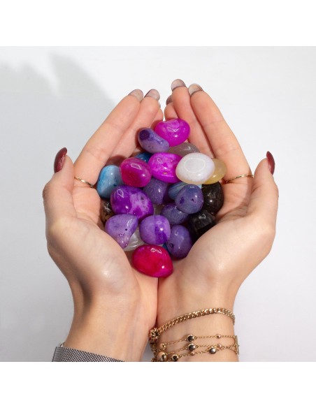 Agates multicolores à recharger – Équilibre