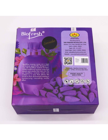Cônes d’encens à reflux Biofresh – Lavande (40 cônes)