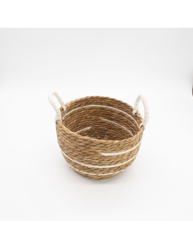 Grandes corbeilles coton & herbe marine – Rayures naturelles