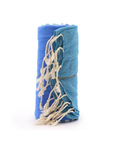 Serviette?paréo en coton – Bleu ciel