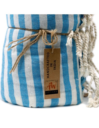 Serviette?paréo en coton – Bleu ciel