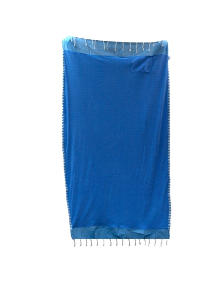 Serviette?paréo en coton – Bleu ciel