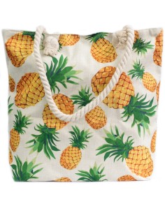 Sac shopper à anses corde – Ananas tropicaux