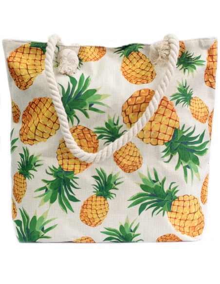 Sac shopper à anses corde – Ananas tropicaux