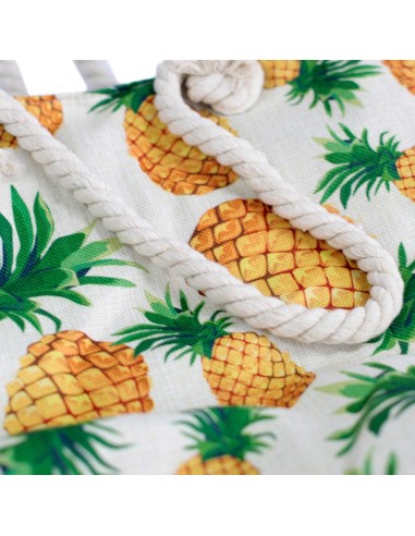 Sac shopper à anses corde – Ananas tropicaux