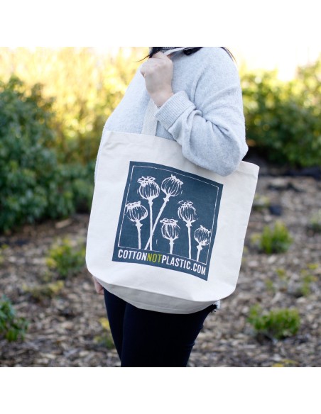 Sac shopper – Têtes de pavot (motifs assortis)