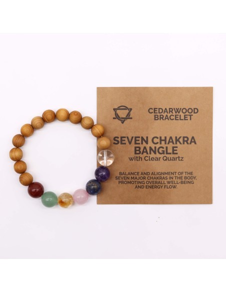 Bracelet cèdre – 7 chakras