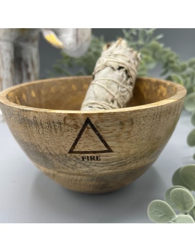 Bol rituel en bois – Les Quatre Éléments