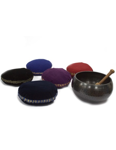 Coussin en velours pour bol tibétain – Confort zen