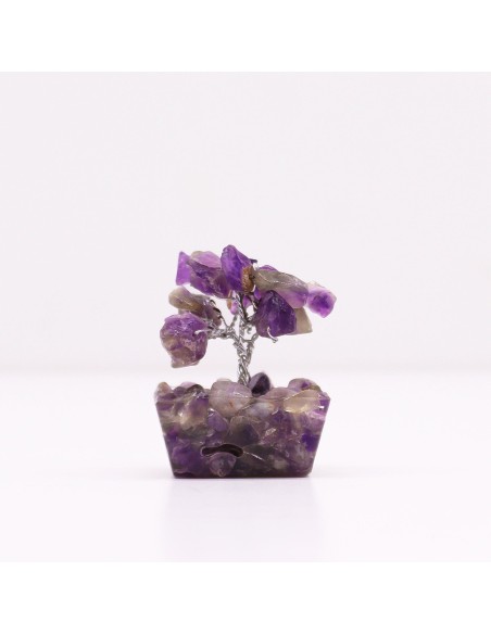 Mini arbre de pierres – Améthyste & orgonite