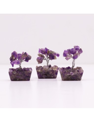 Mini arbre de pierres – Améthyste & orgonite