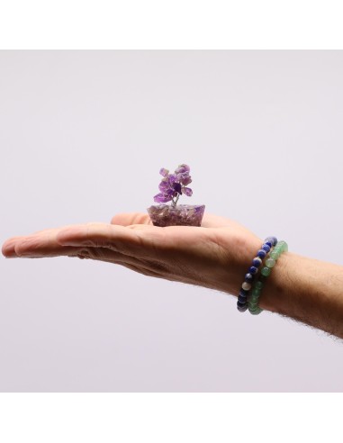 Mini arbre de pierres – Améthyste & orgonite