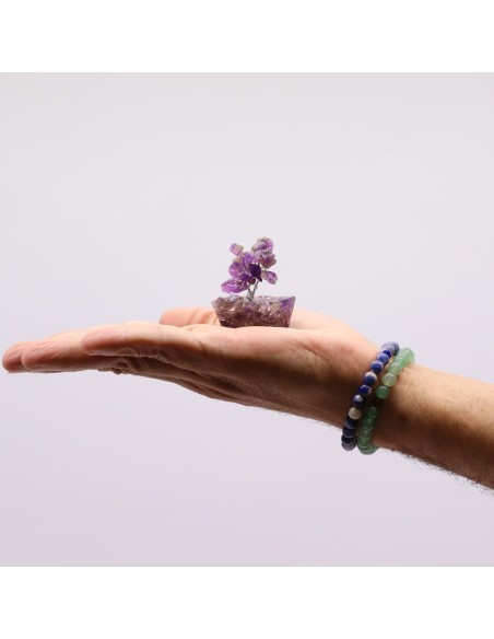 Mini arbre de pierres – Améthyste & orgonite