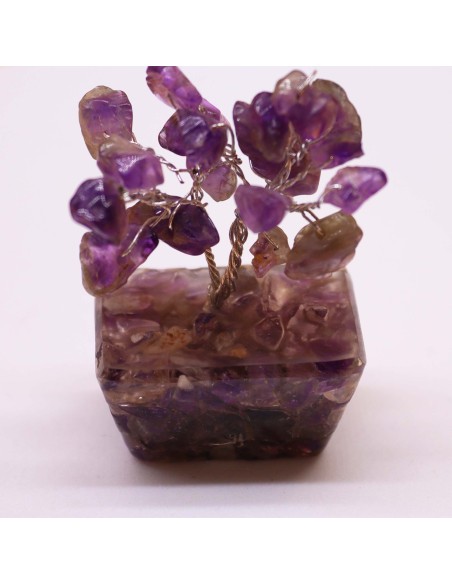 Mini arbre de pierres – Améthyste & orgonite