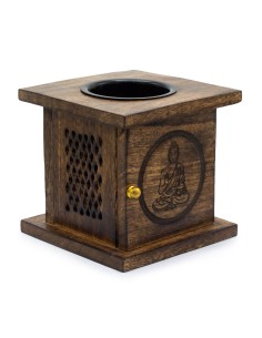 Grand Brûle-parfum en bois de manguier – Bouddha