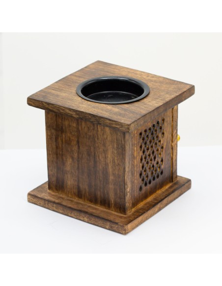 Grand Brûle-parfum en bois de manguier – Bouddha