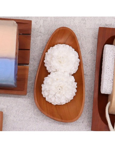 Porte-savon en acajou – Forme galets