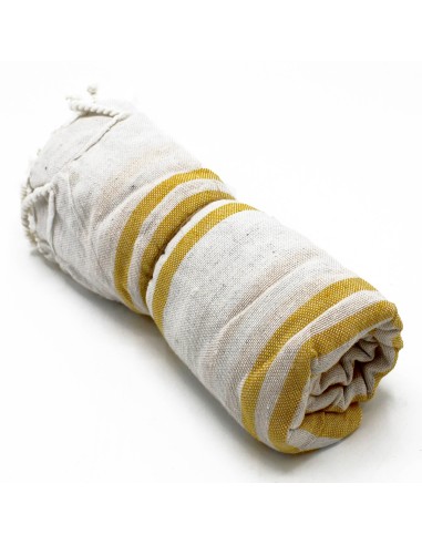 Serviette spa hammam – Jaune aurore