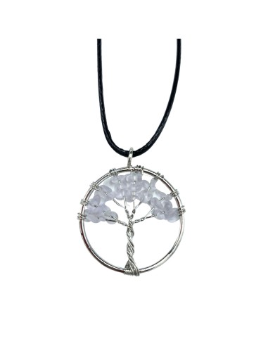 Pendentif Arbre de Vie en cristal de roche – Clarté
