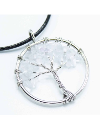Pendentif Arbre de Vie en cristal de roche – Clarté