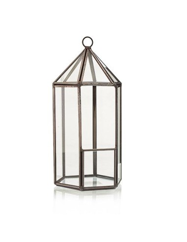 Terrarium en verre - Lanterne 9,5×9,5×20 cm