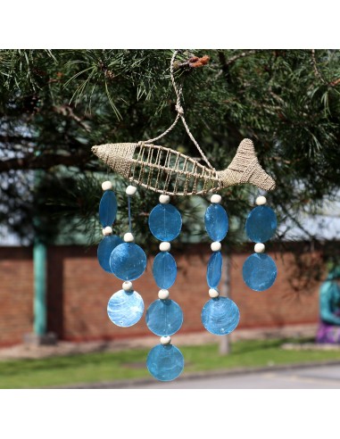 Pendentif poisson en corde – Chance & sérénité