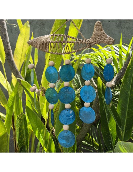 Pendentif poisson en corde – Chance & sérénité
