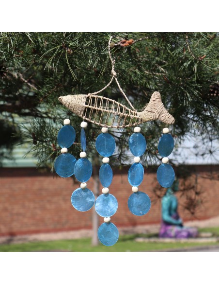 Pendentif poisson en corde – Chance & sérénité