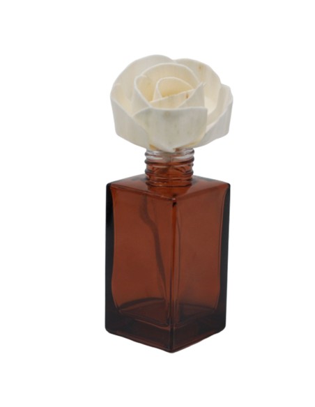 Diffuseur décoratif à fleurs naturelles – Rose grande sur corde