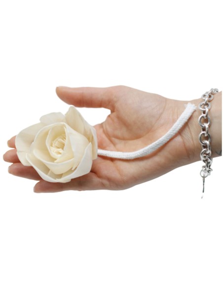 Diffuseur décoratif à fleurs naturelles – Rose grande sur corde