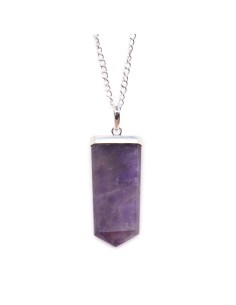 Pendentif plat en améthyste – Paix intérieure