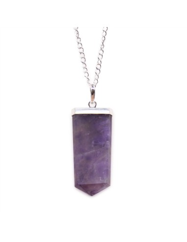 Pendentif plat en améthyste – Paix intérieure