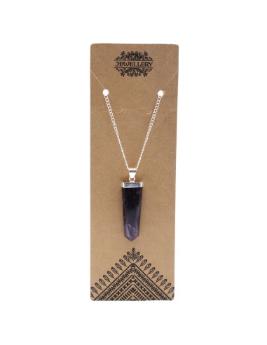 Pendentif plat en améthyste – Paix intérieure