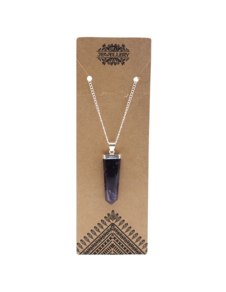 Pendentif plat en améthyste – Paix intérieure