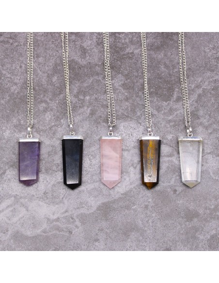 Pendentif plat en améthyste – Paix intérieure