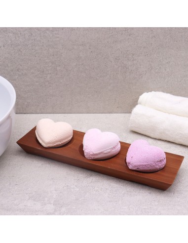 Porte-savon triple en acajou