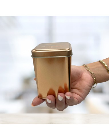 Boîte métallique carrée avec couvercle – Format moyen