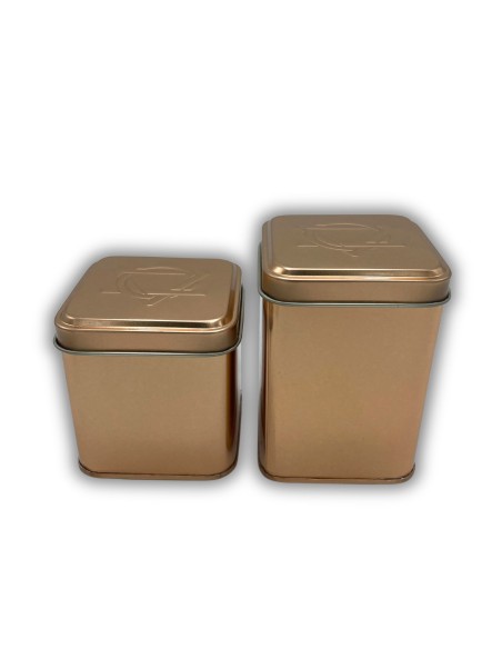 Boîte métallique carrée avec couvercle – Format moyen