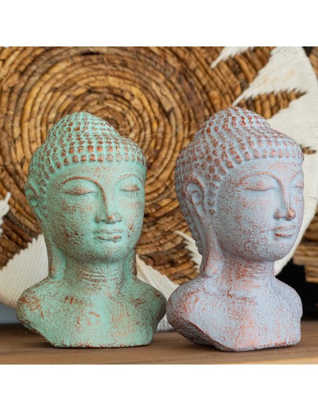 Tête de Bouddha tranquillité – Cuivre vert