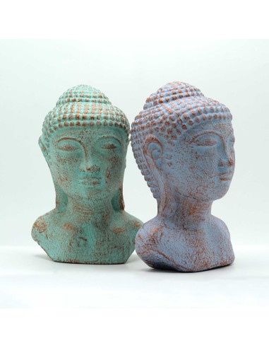 Tête de Bouddha tranquillité – Cuivre vert