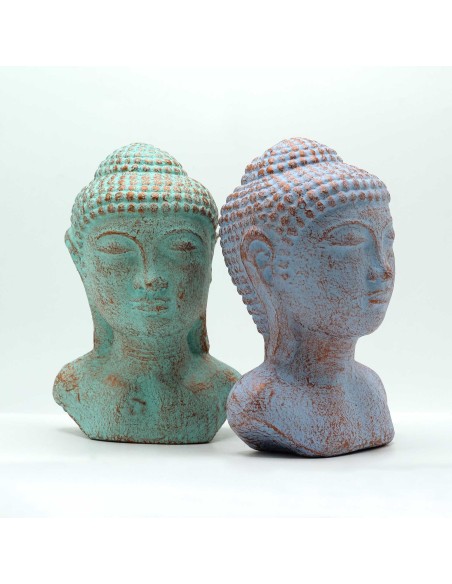 Tête de Bouddha tranquillité – Cuivre vert