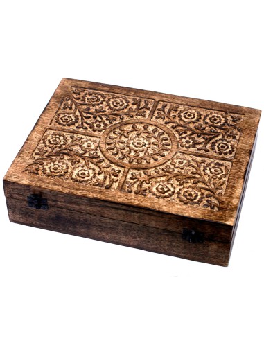 Boîte d’aromathérapie en bois – Grand rangement zen