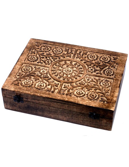 Boîte d’aromathérapie en bois – Grand rangement zen