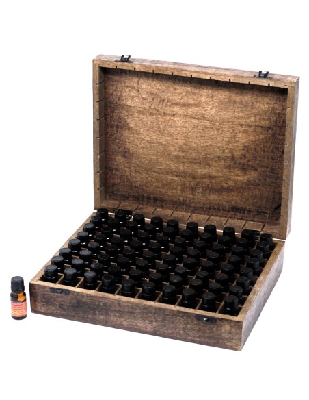 Boîte d’aromathérapie en bois – Grand rangement zen