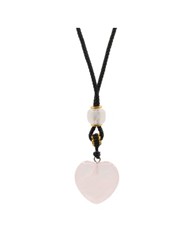 Collier cœur en quartz rose – Tendresse zen