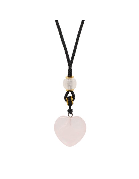 Collier cœur en quartz rose – Tendresse zen
