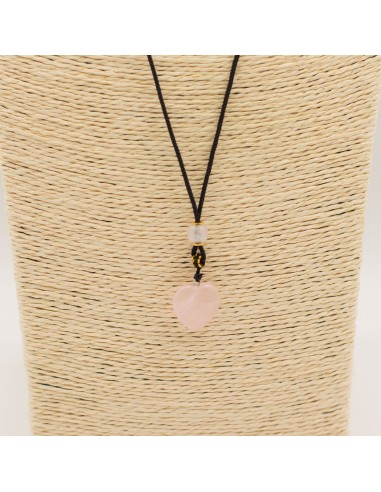 Collier cœur en quartz rose – Tendresse zen