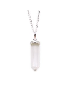 Pendentif pointe en cristal de roche – Alignement